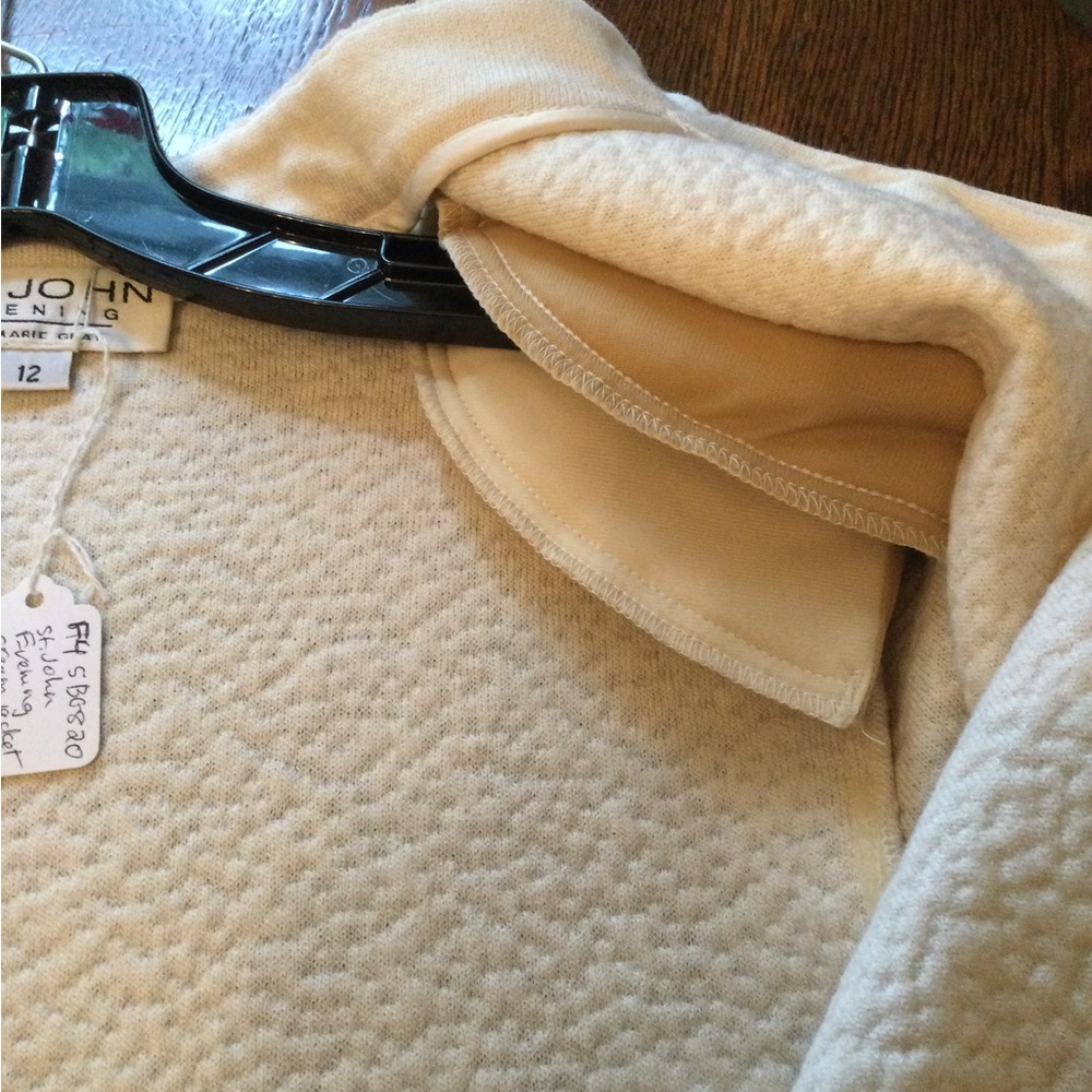 Vintage St. John Sport by Marie Gray Ivory Embellished Blazer - Picture 6 of 10
